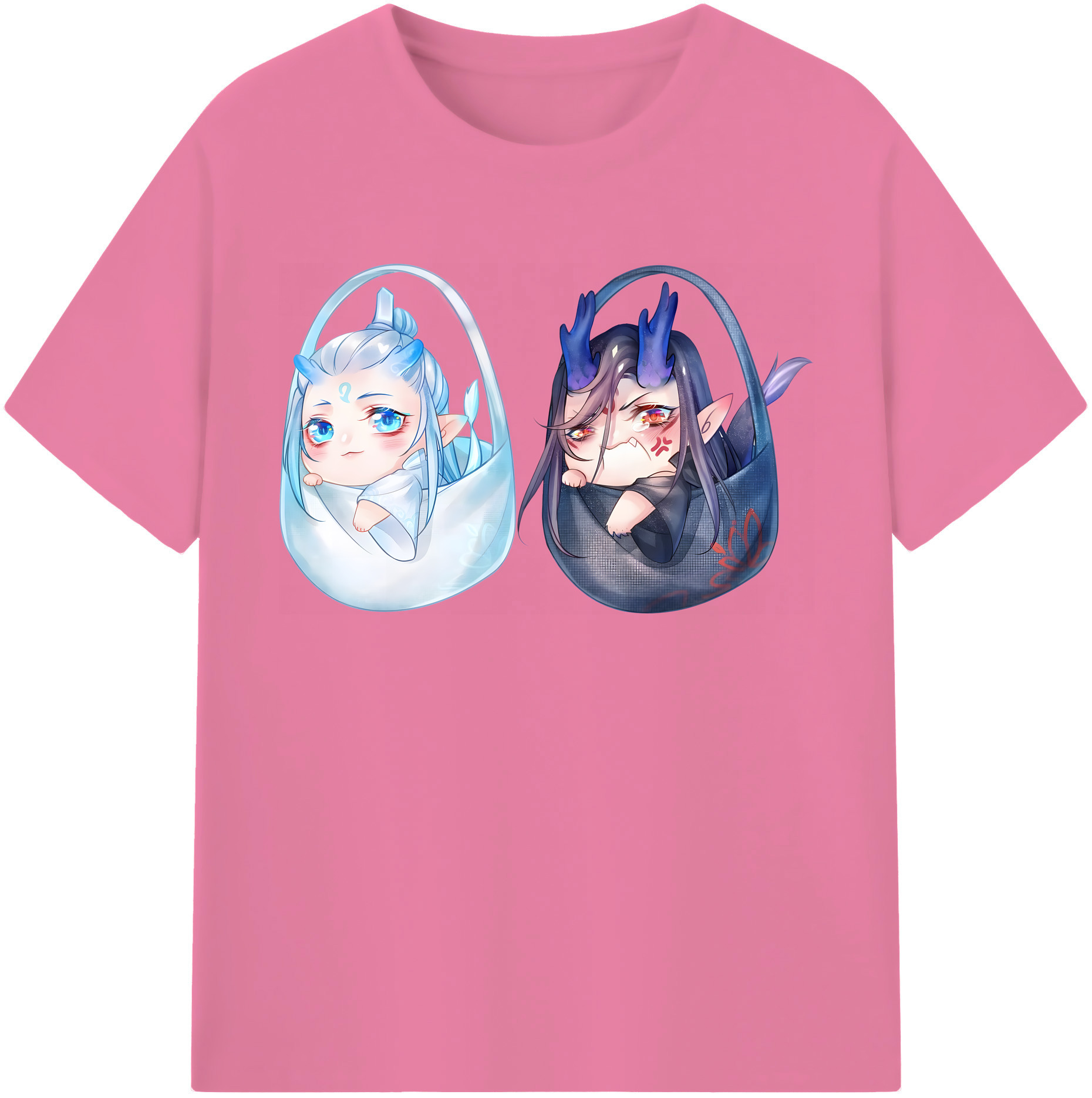 （画像用） Ne Zha 2 ナタ 魔童の大暴れ 綿100％半袖Tシャツ（フロントプリント）